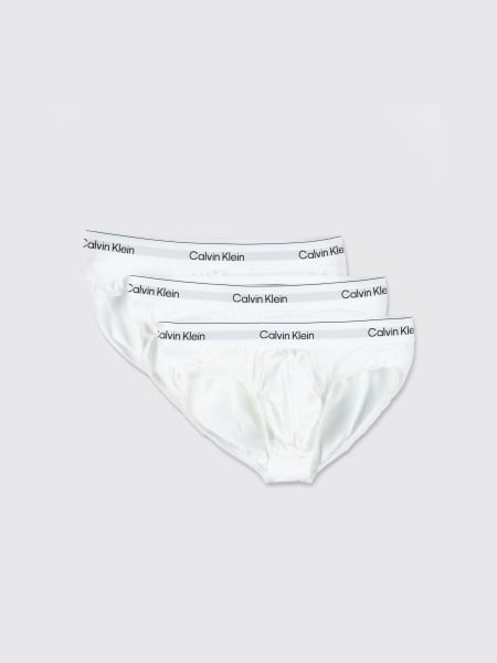 Slip in cotone stretch con logo Calvin Klein
