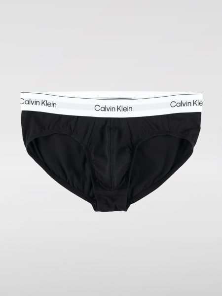 Slip in cotone stretch con logo Calvin Klein