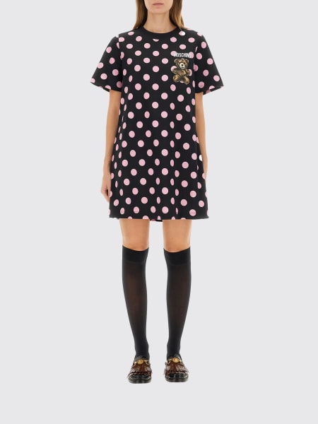 Abito mini Moschino Couture in cotone a pois