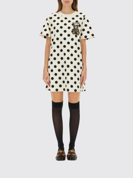 Abito mini Moschino Couture in cotone a pois