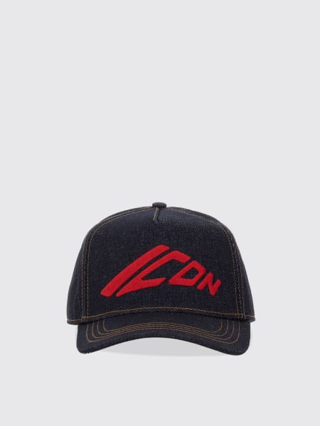 Cappello da baseball in denim con logo Dsquared2