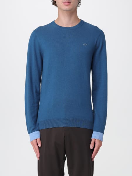 Pullover basic SUN68 in misto cotone e lana