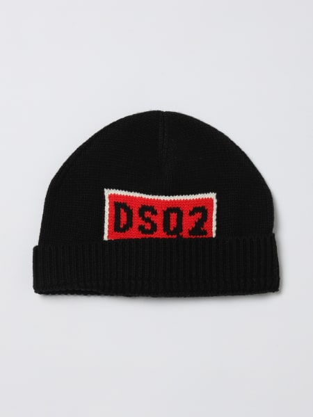 Cappello Dsquared2 in lana e cotone con logo jacquard