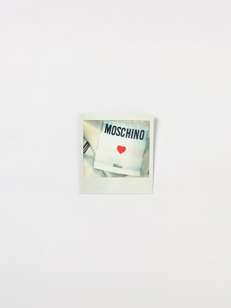 Spilla Polaroid Moschino Couture in ottone stampato