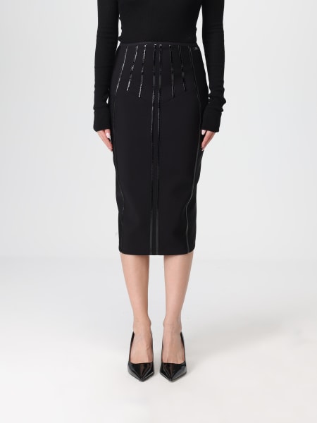 Gonna midi Elisabetta Franchi in jersey con dettagli corsetto