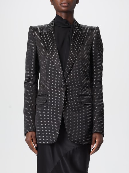 Blazer monopetto Tom Ford in seta a pois