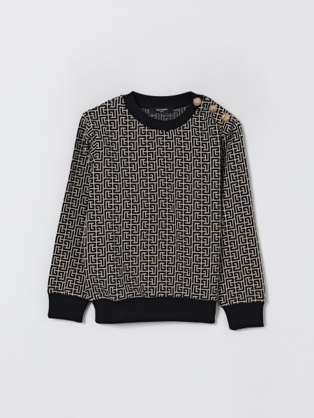 Felpa girocollo Balmain in cotone con monogram