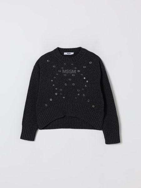 Pullover MSGM Kids in cotone e lana con applicazioni