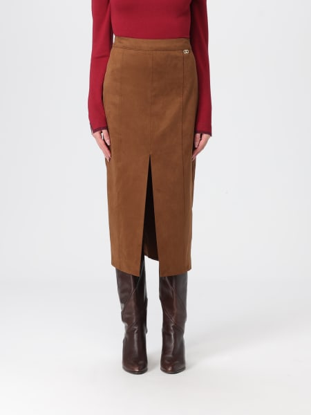 Gonna midi Liu Jo in tessuto effetto scamosciato