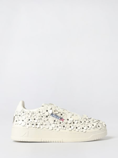 Sneakers Medalist Autry in pelle con fiori applicati all over