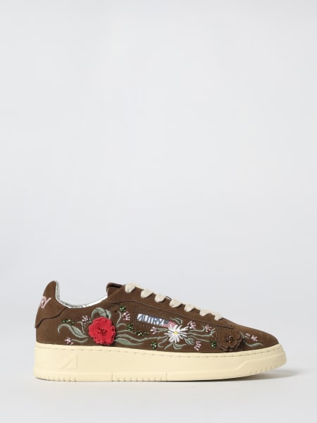 Sneakers Dallas Autry in camoscio con ricami floreali