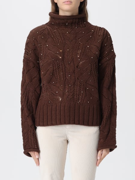 Felpa a lupetto Liu Jo in misto lana con strass