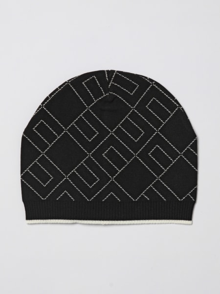 Cappello Elisabetta Franchi La Mia Bambina in maglia con monogram jacquard