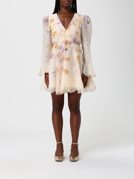 Abito Zimmermann in lino e seta con stampa floreale