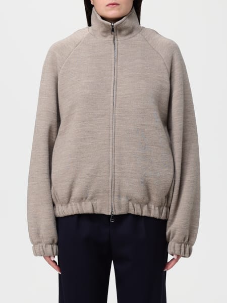 Felpa in misto cotone con zip Max Mara