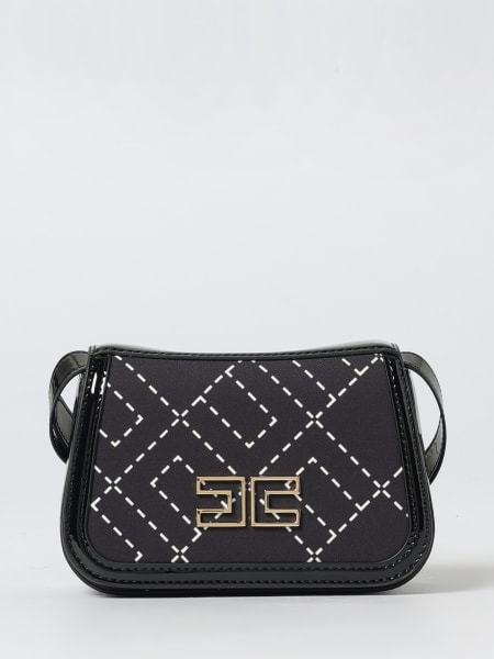 Borsa Elisabetta Franchi La Mia Bambina in tela e pelle sintetica con monogram all over