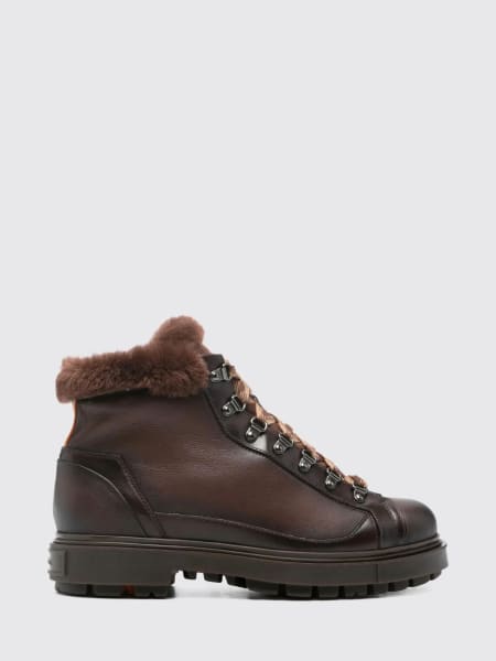 Stivaletto Santoni in pelle e pelliccia