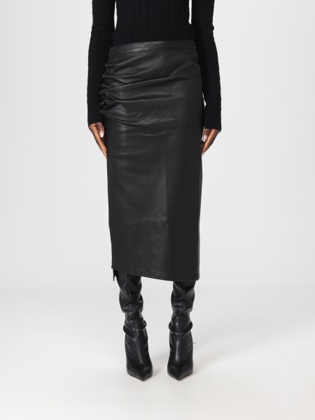 Gonna in pelle di agnello Rabanne