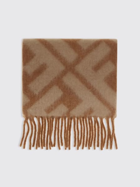 Sciarpa FF Fendi in lana con stampa monogram all over