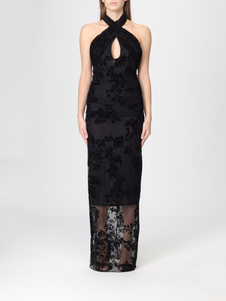 Abito lungo stampa flock Pinko