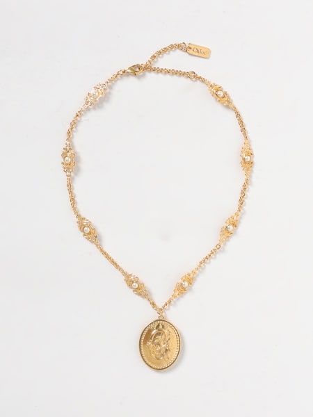 Collana Chloé in ottone con perle sintetiche cabochon