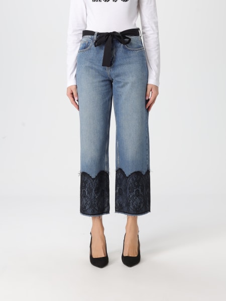 Jeans Liu Jo in denim di cotone con inserti in pizzo