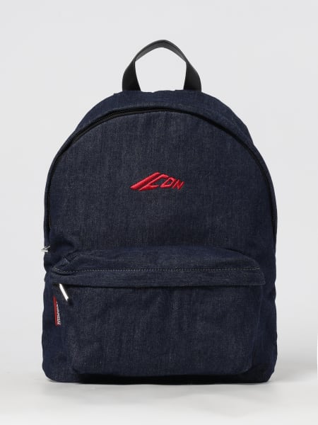 Zaino Icon Dsquared2 in denim e nylon