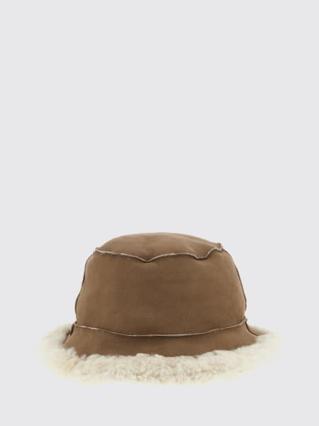 Cappello Brunello Cucinelli in nabuk e shearling