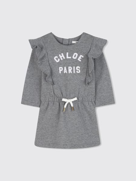 Abito in cotone con logo Chloé