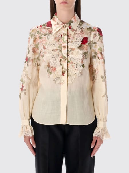 Camicia in ramie floreale Zimmermann
