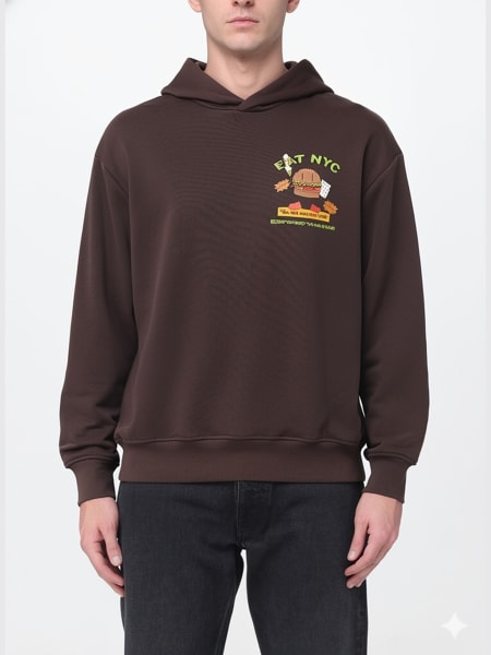 Felpa con cappuccio Emporio Armani in cotone con logo