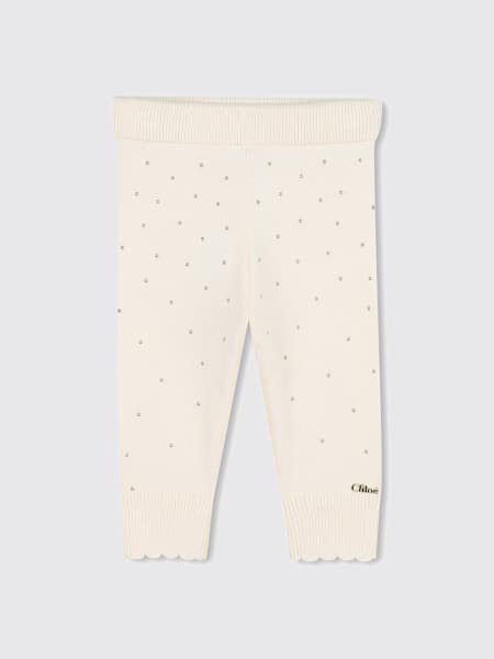 Pantaloni in maglia Chloé con strass