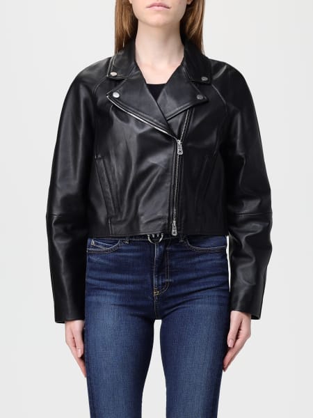 Giacca Chiodo cropped Pinko