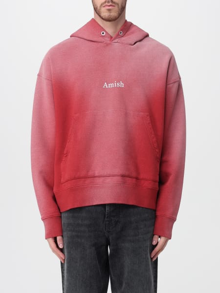 Felpa con cappuccio in cotone astratta Amish