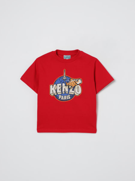 T-shirt in cotone con stampa grafica Kenzo Kids