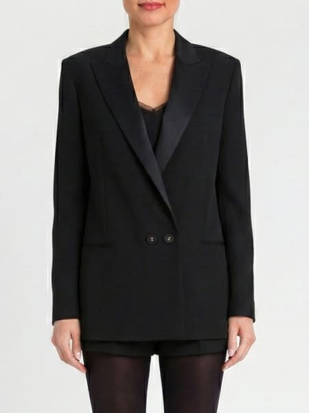 Blazer con dettagli in raso Twinset