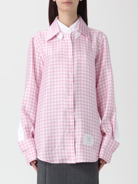 Camicia Thom Browne in seta vichy