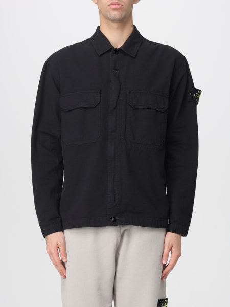 Camicia in cotone con logo Stone Island