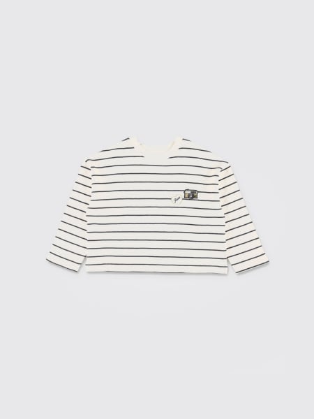 Maglia in misto cotone a righe Bonpoint