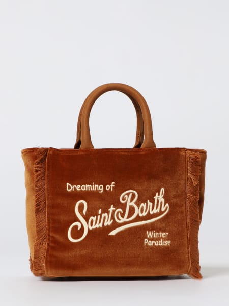 Borsa Vanity Mini Mc2 Saint Barth in velluto con profili sfrangiati