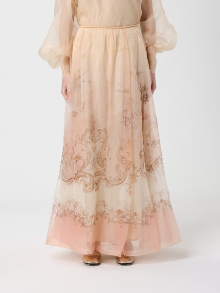 Gonna lunga Zimmermann in seta con stampa floreale