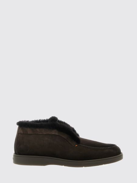 Polacchino Santoni in camoscio e shearling