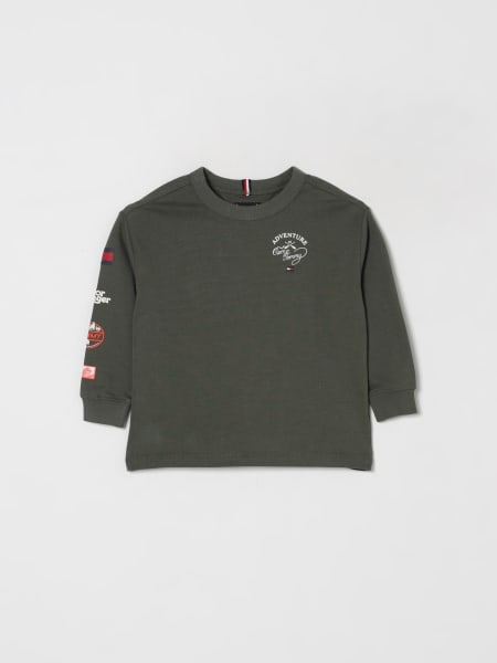 Felpa a girocollo in cotone con logo Tommy Hilfiger