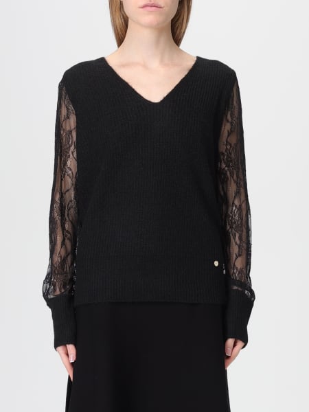 Maglia a v con maniche in pizzo Liu Jo