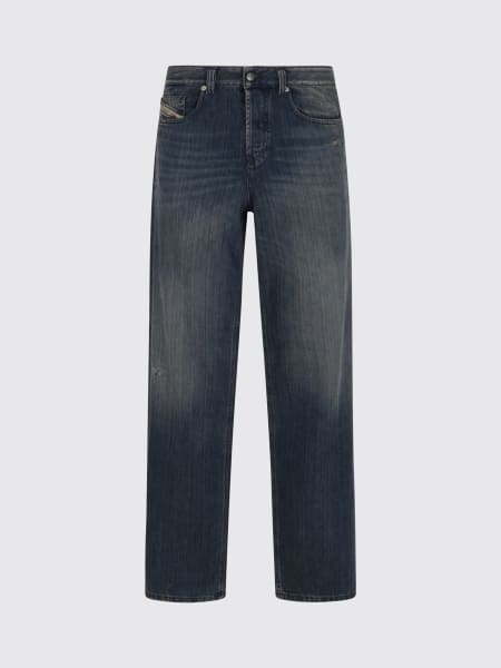 Jeans D-Macro wide-leg Diesel in denim di cotone