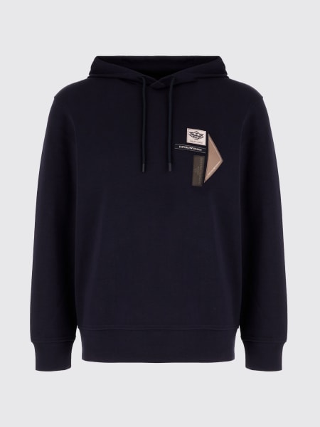 Felpa con cappuccio Emporio Armani in misto cotone