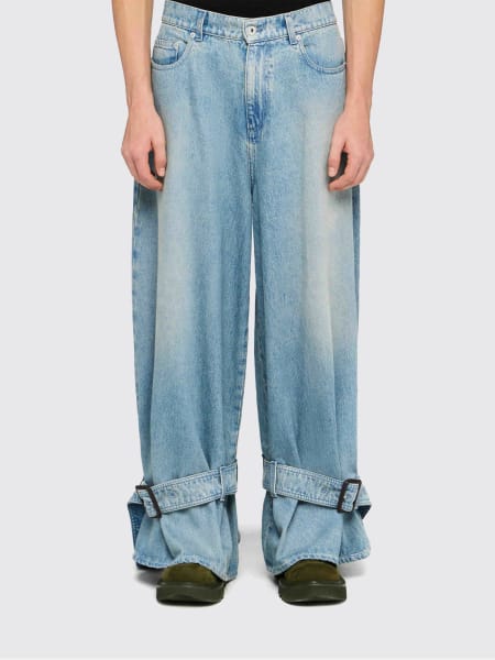 Jeans a gamba larga JW Anderson in denim di cotone