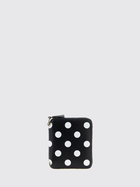 Portafoglio Comme Des Garçons Wallet in pelle con stampa a pois