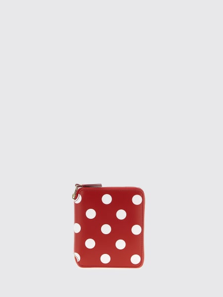 Portafoglio Comme Des Garçons Wallet in pelle con stampa a pois