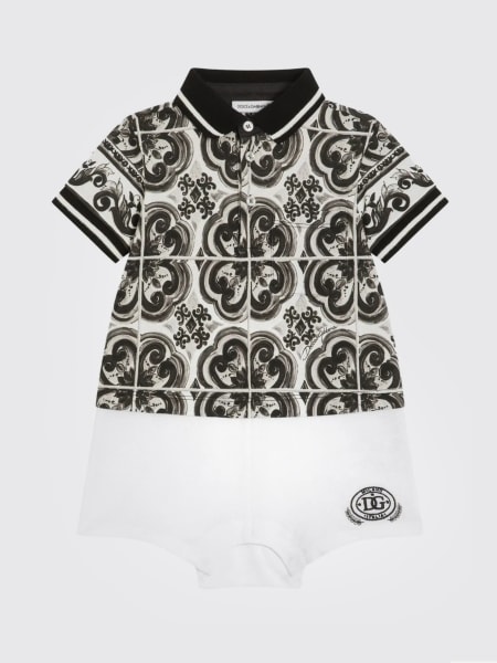 Tuta Dolce & Gabbana in cotone con stampa Maioliche